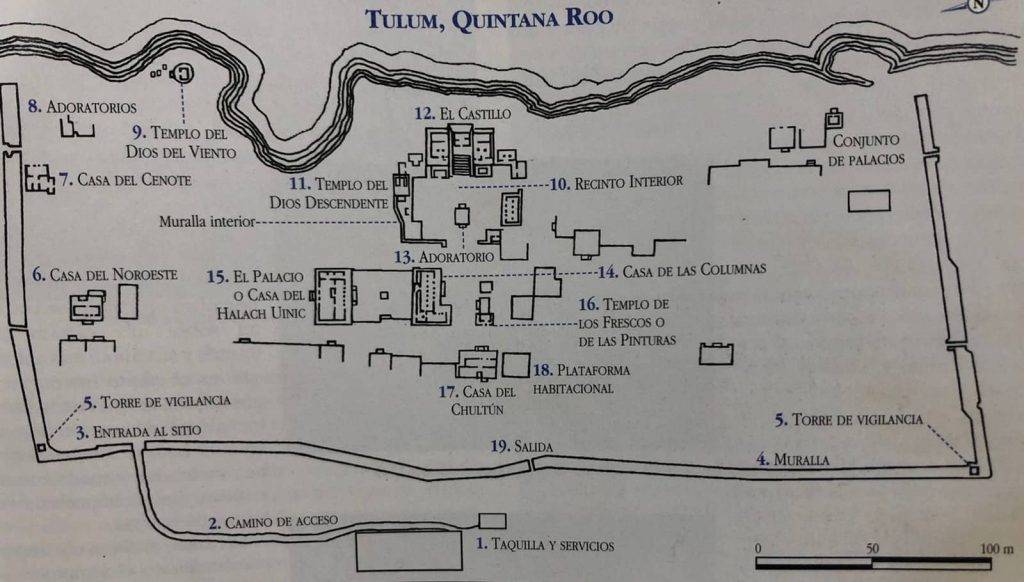 Mapa visitar Tulum